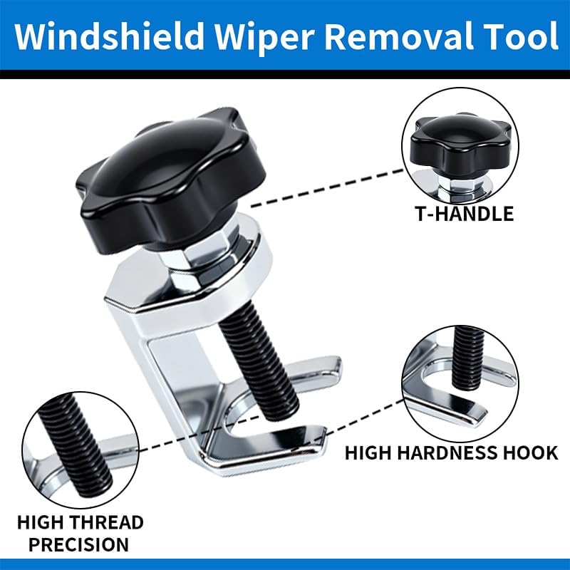 VortecSys Battery Terminal and Wiper Arm Puller Tools - Universal Automotive Removal Tool for Stuck Battery Terminals & Windshield Wiper Arms, Forged Steel Dual-Purpose Repair Tool Kit - Image 3